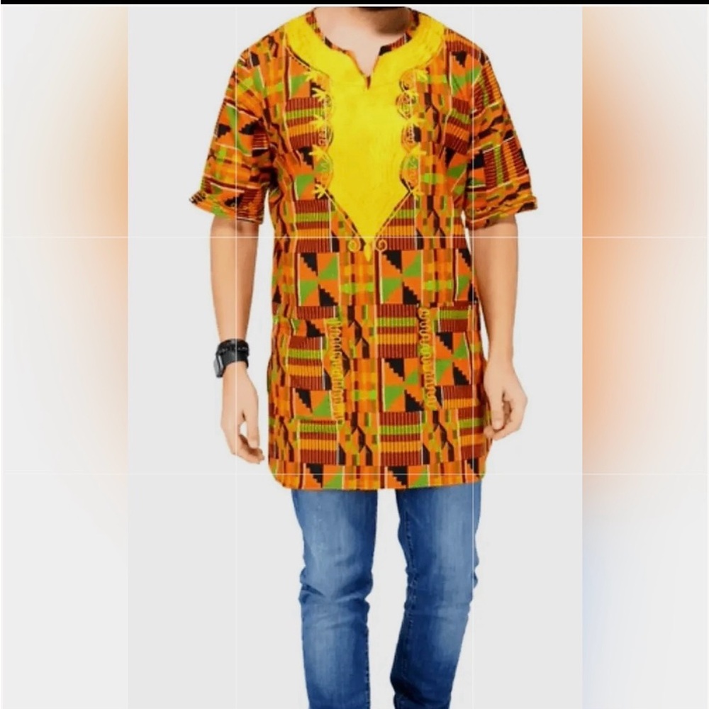 African Print Dashiki Style Shirt